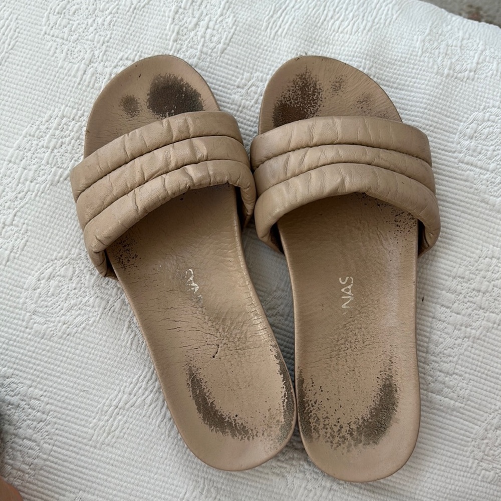 KAANAS Slide Sandals Beige